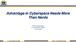 Advantage in Cyberspace Needs More Than Nerds by Cdr. Sarah Boutwell